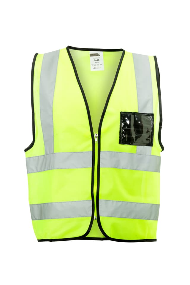 Dromex Reflective Wear Vest Id Pocket & Zip Sa10 (s) Lime