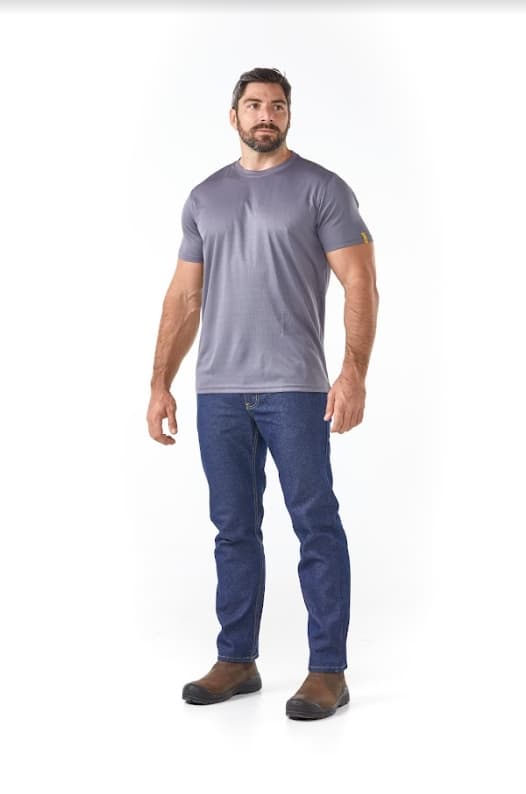 Dromex Apparel T-shirt 100% Polyester Crew Neck Grey Melange (xl)