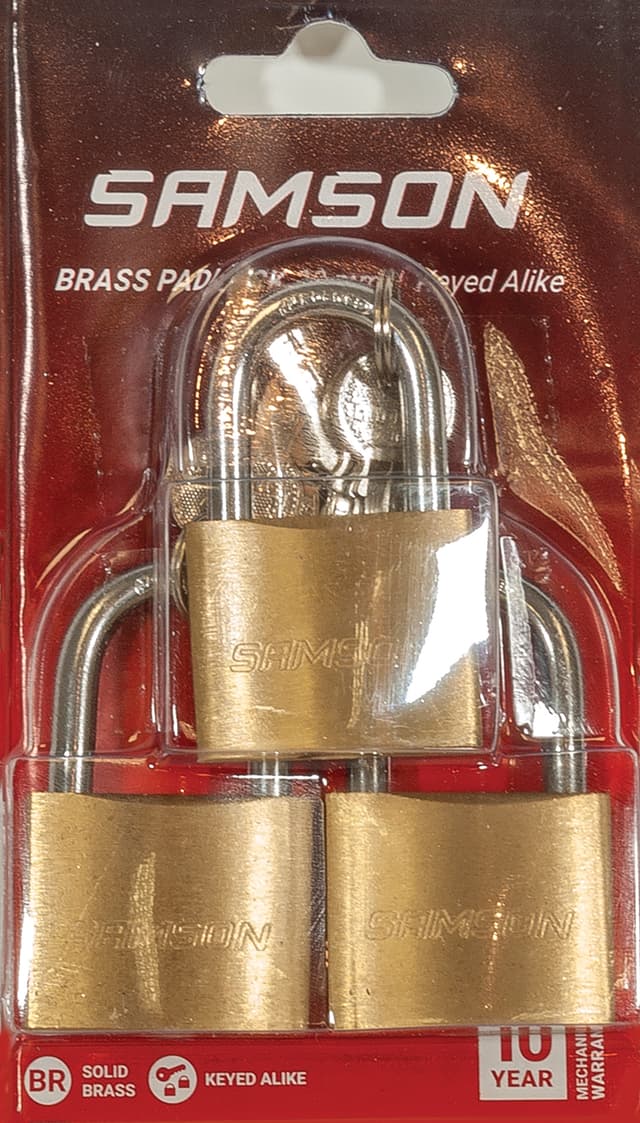 SAMSON Padlock Brass 38mm Ka Trio