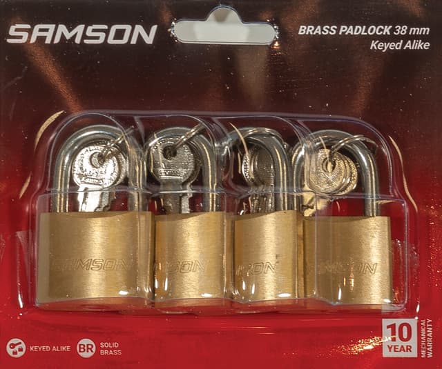 SAMSON Padlock Brass 38mm Ka Four