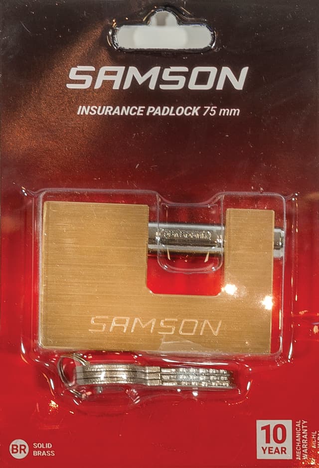 SAMSON Padlock Insur Brass 75mm