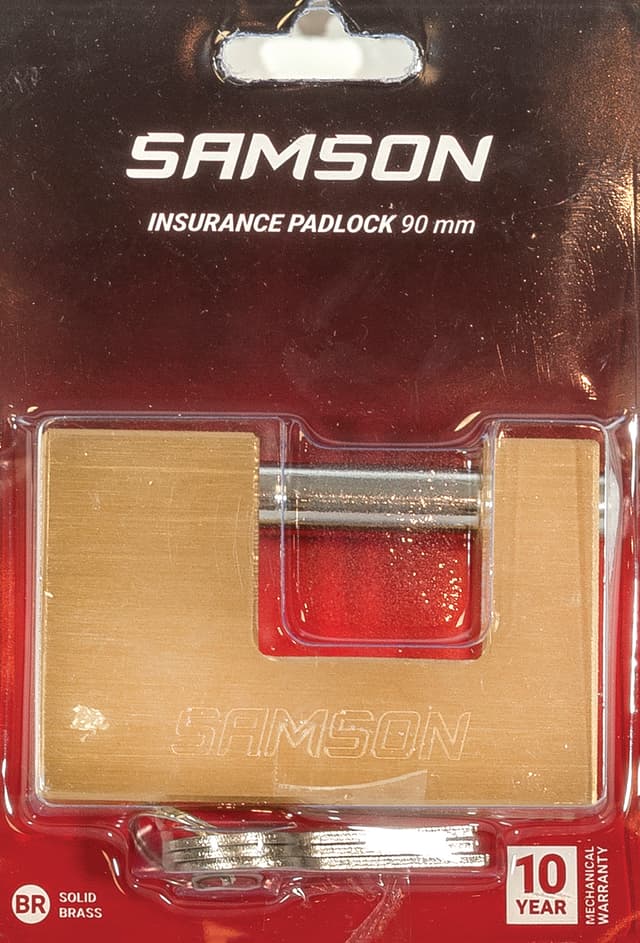 SAMSON Padlock Insur Brass 90mm