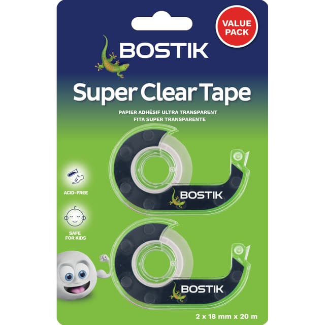 Bostik Dispenser Super Clear Tape 18mmx20m