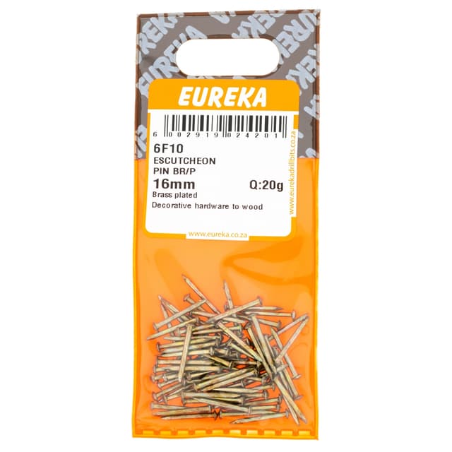 Eureka Nails Pin Escutcheon Br/p 16mm Q:20g