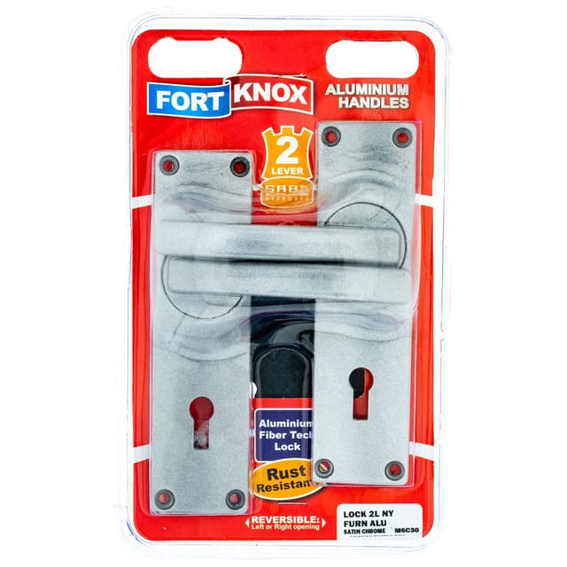 Fort Knox Locks Lock 2l Pp Handl Alu Satin Chrome Q:1