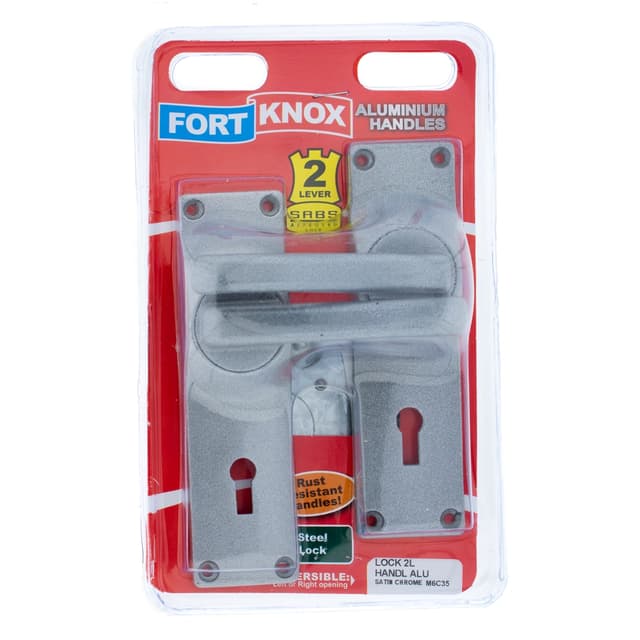 Fort Knox Locks Lock 2l Handl Alu Satin Chrome Q:1