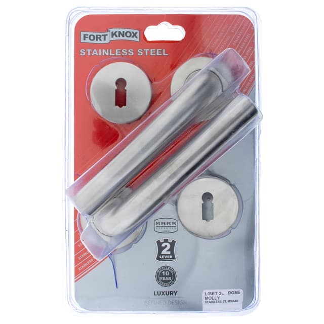 Fort Knox Locks Lockset 2l Rose Molly St/st Q:1