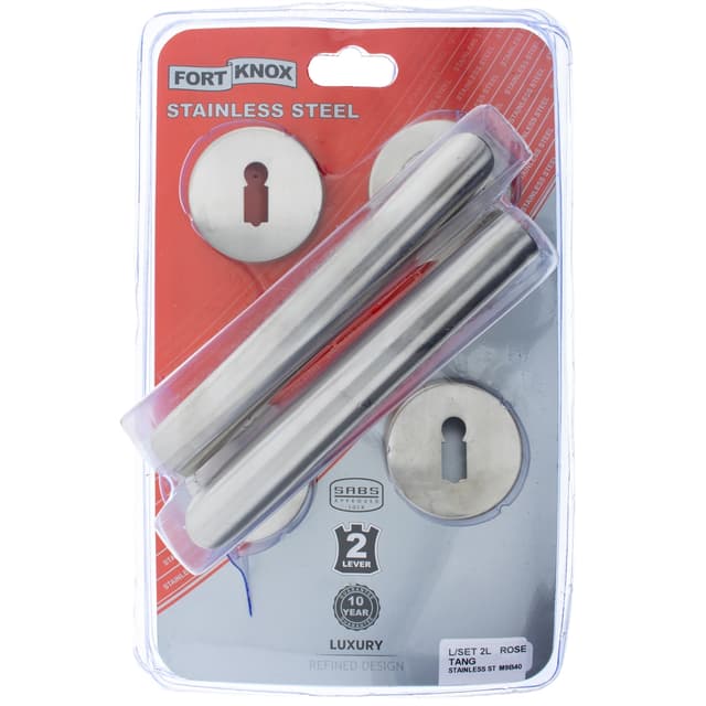 Fort Knox Locks Lockset 2l Rose Tang St/st Q:1