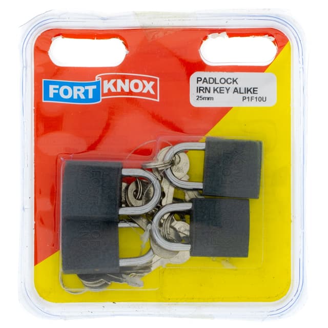 Fort Knox Padlocks Padlock Irn Key Alike 25mm Q:4