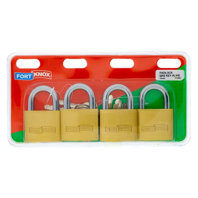 Fort Knox Padlocks Padlock Brs Key Alike 50mm Q:4