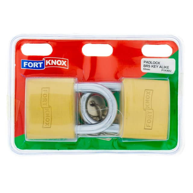 Fort Knox Padlocks Padlock Brs Key Alike 60mm Q:2