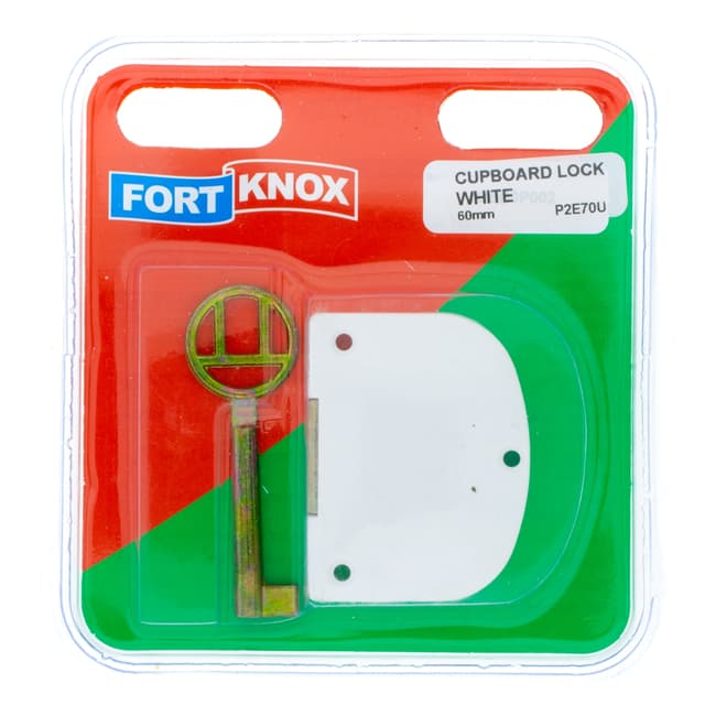 Fort Knox Padlocks Lock Cupboard White 60mm Q:1