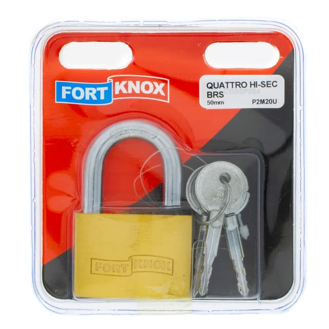 Fort Knox Padlocks Quattro Hi-sec Brs 50mm Q:1