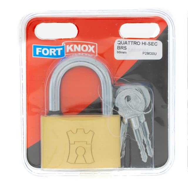 Fort Knox Padlocks Quattro Hi-sec Brs 60mm Q:1