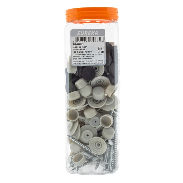Eureka Roof Nail & Cap Roofseal Lg 4.20x 75mm Q:50