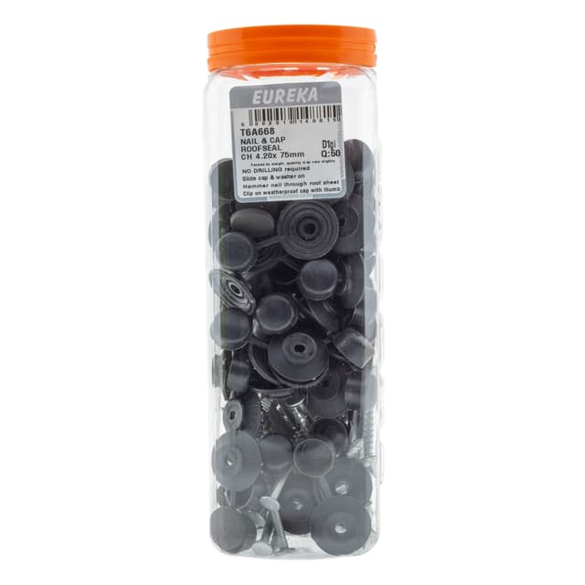 Eureka Roof Nail & Cap Roofseal Ch 4.20x 75mm Q:50