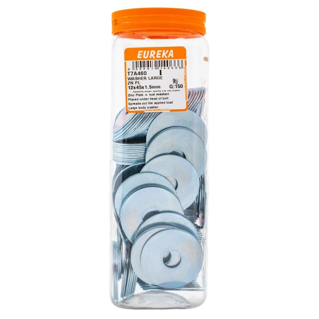 Eureka Nuts & Washers Washer Large Zn Pl 12x45x1.5mm Q:150