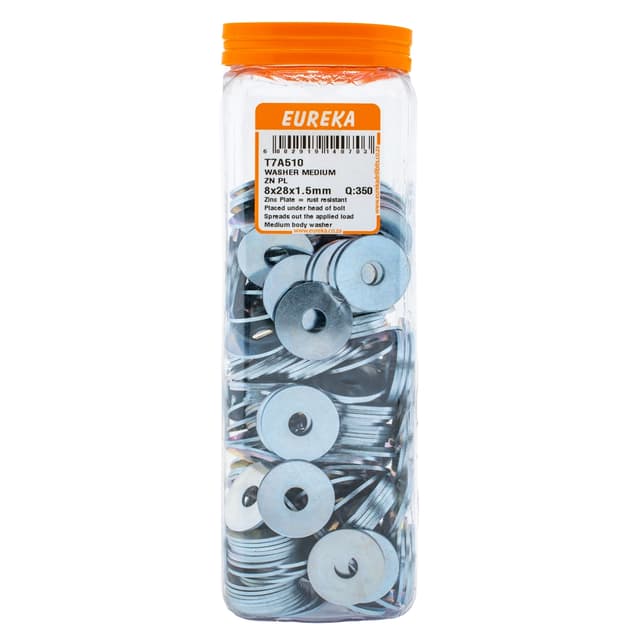 Eureka Nuts & Washers Washer Medium Zn Pl 8x28x1.5mm Q:350