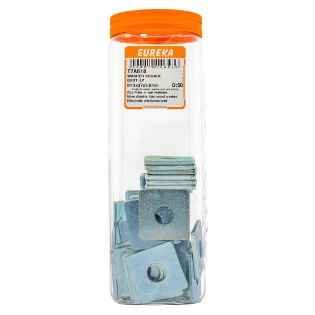 Eureka Roof Washer Square Body Zp M12x37x3.8mm Q:50