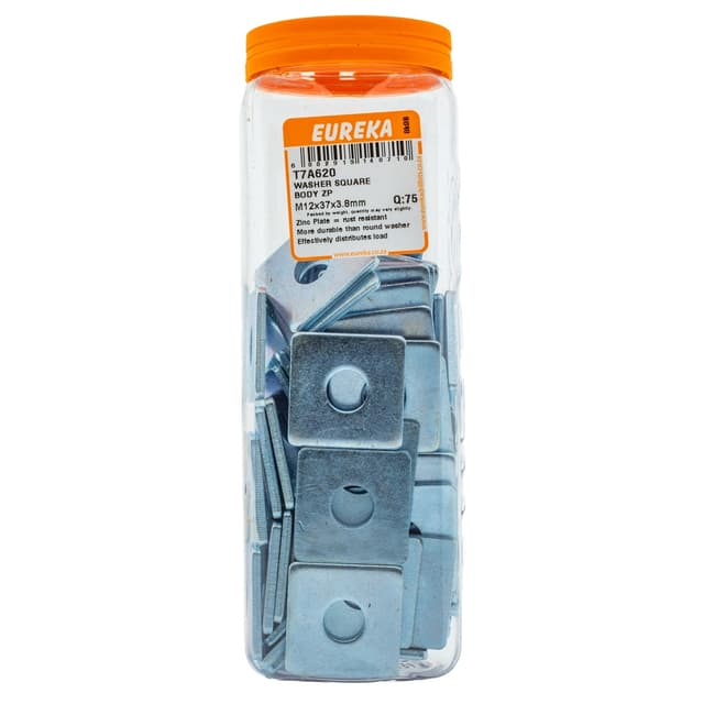 Eureka Roof Washer Square Body Zp M12x37x3.8mm Q:75