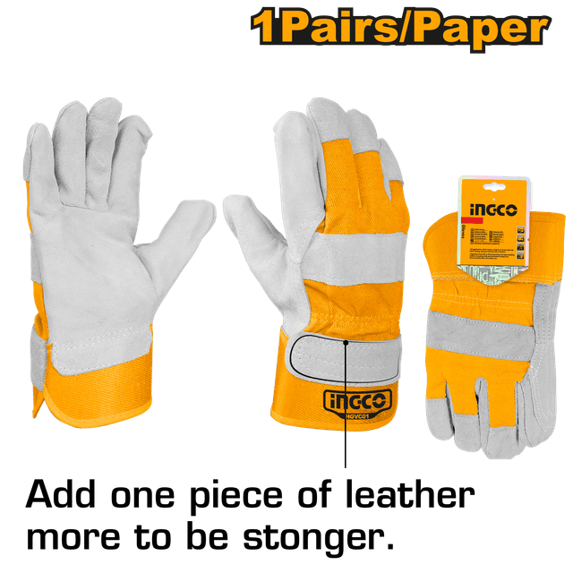 Ingco Skillcraft Glove Wrist Cow Leather 260mm